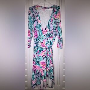 Lilly Pulitzer Multicolor Tropical Wrap DressXL